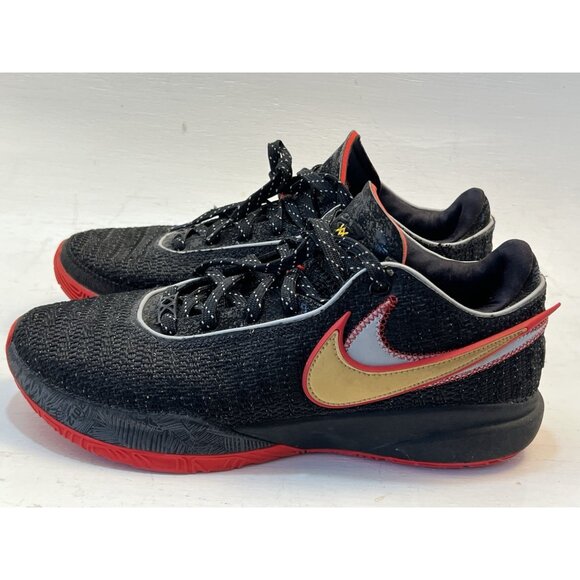 Nike LeBron 20 Trinity Mens Size 10.5 Black University Red Gold DJ5423 001 - Picture 13 of 16